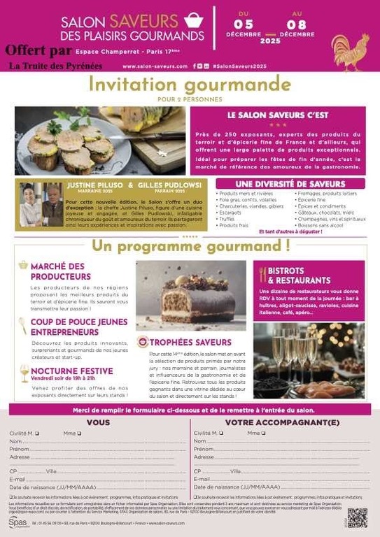 Salon des Saveurs Champerret Paris Décembre 2025