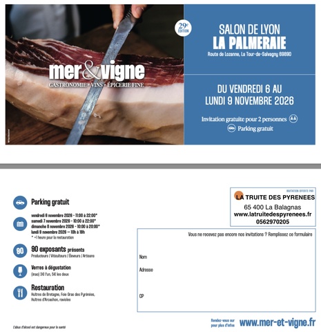 salon Mer et Vigne - La Tour de Salvagny - du 6 au 9 novembre 2026