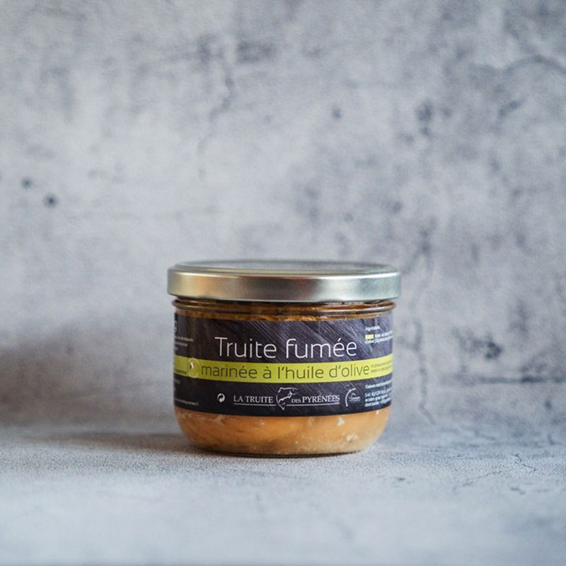 Truite fumée marinée à l'huile d'olive (350g)